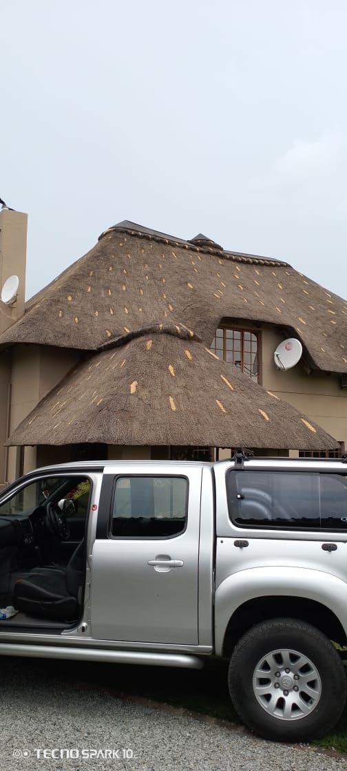 Thatched entertainment area